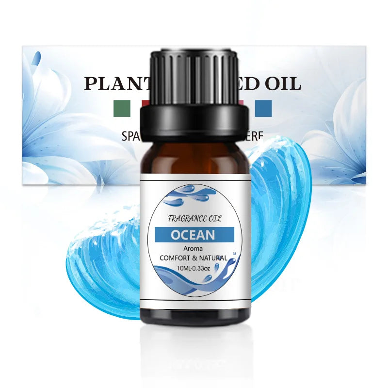 Pure Essential Oils 10ML with Diffuser Reed Oils Refill Diffuser Aromatic Oil Jasmine Sakura Lemon Rose Vanilla Essential Oils