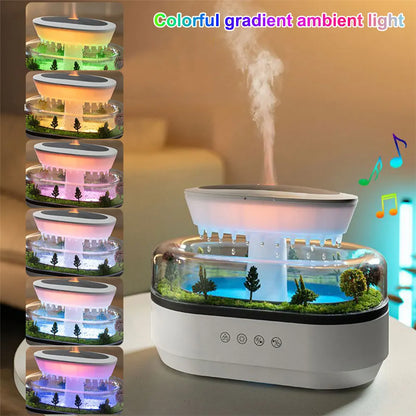 Rain Cloud Essential Oil Diffuser Water Drip Micro Landscape Cool Mist Humidifier with 7 Night Light Air Diffuser Humidifier