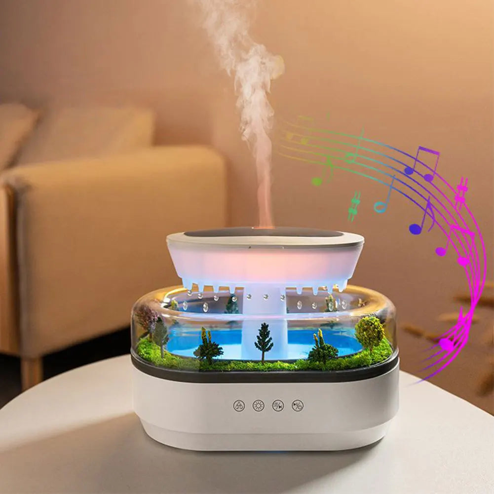 Rain Cloud Essential Oil Diffuser Water Drip Micro Landscape Cool Mist Humidifier with 7 Night Light Air Diffuser Humidifier