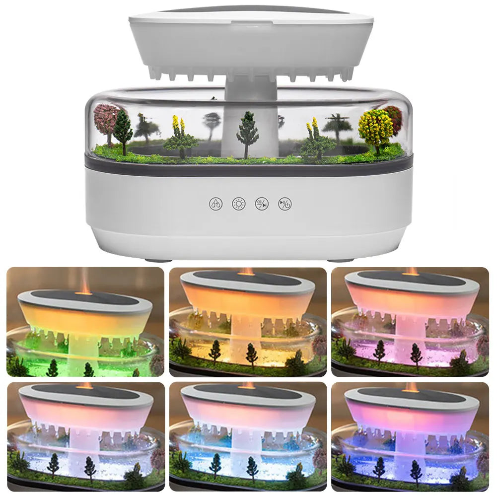 Rain Cloud Essential Oil Diffuser Water Drip Micro Landscape Cool Mist Humidifier with 7 Night Light Air Diffuser Humidifier