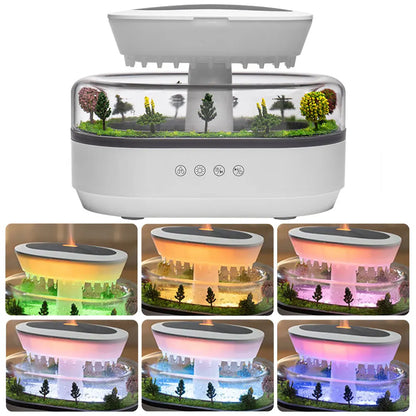 Rain Cloud Essential Oil Diffuser Water Drip Micro Landscape Cool Mist Humidifier with 7 Night Light Air Diffuser Humidifier