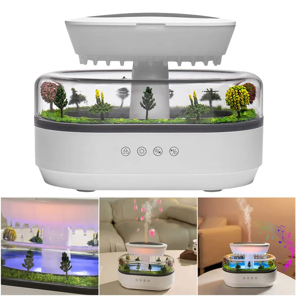 Rain Cloud Essential Oil Diffuser Water Drip Micro Landscape Cool Mist Humidifier with 7 Night Light Air Diffuser Humidifier