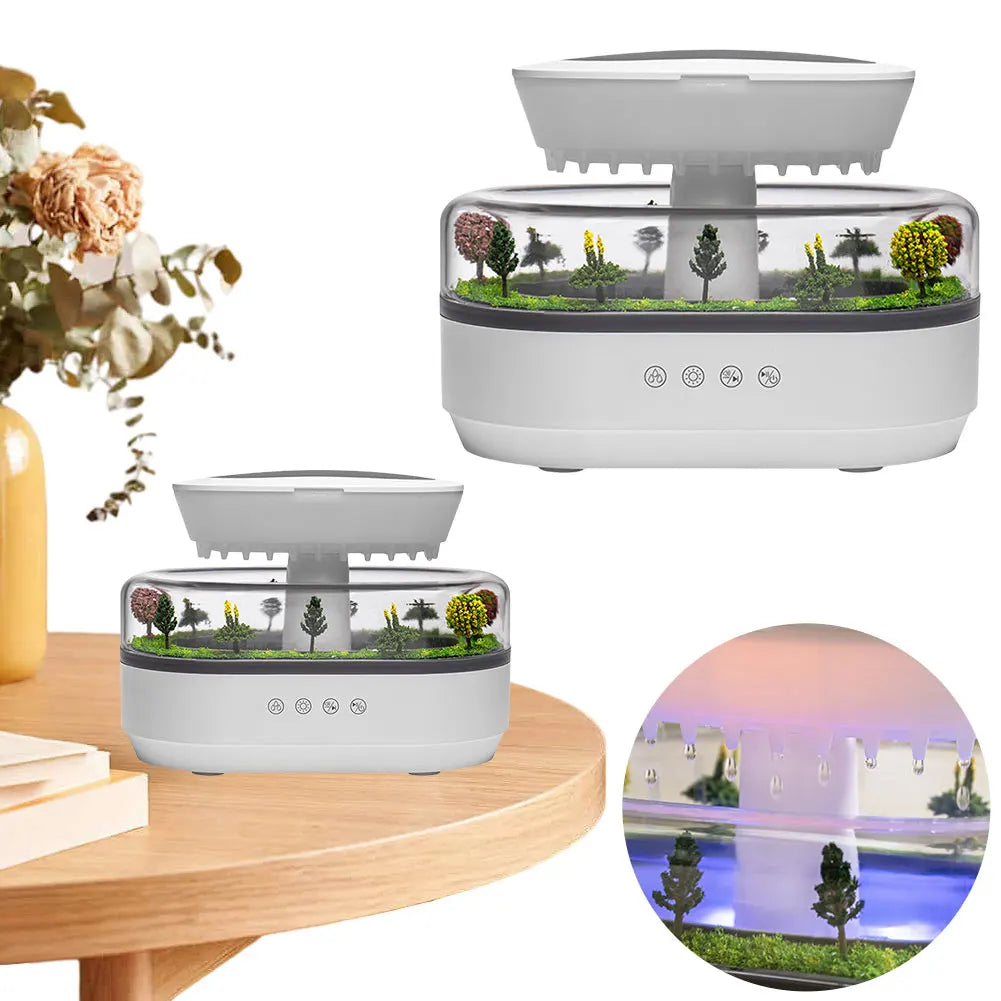 Rain Cloud Essential Oil Diffuser Water Drip Micro Landscape Cool Mist Humidifier with 7 Night Light Air Diffuser Humidifier